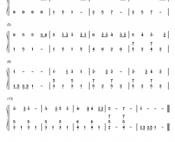 世界小小小钢琴简谱-数字双手-未知