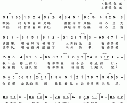 花开的声音简谱(歌词)-曹越、季徽等演唱-王wzh曲谱