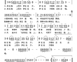 我在路上简谱-游洋演唱