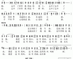 忘不了简谱(歌词)-泽旺多吉演唱-秋叶起舞记谱上传