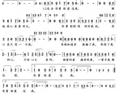 你曾经爱过我简谱(歌词)-韩宝仪演唱-岭南印象曲谱