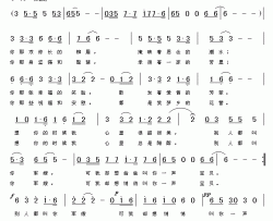 别人叫你军嫂，可我却叫你宝贝简谱-李成福词/张敏曲