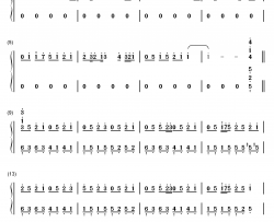 心做し钢琴简谱-数字双手-GUMI