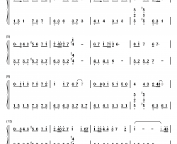 最暖的忧伤钢琴简谱-数字双手-田馥甄