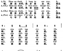 [美]谢南多阿Shenandoah简谱