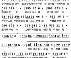 美丽的相遇简谱-云菲菲演唱-李倩仪/郑铮铮词曲