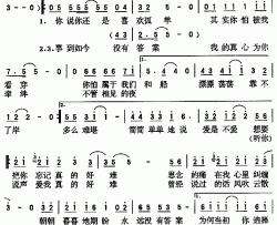 爱一个人好难苏永康---可听简谱