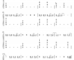 叹きの天使钢琴简谱-数字双手-名冢佳织