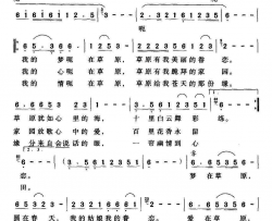 心留草原简谱