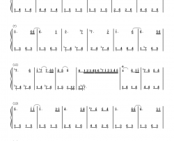 Aの预感简单版钢琴简谱-数字双手-未知