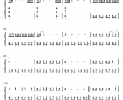 黄昏简单版钢琴简谱-数字双手-周传雄