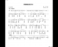 用眼睛战胜洪水简谱-刘季宏曲谱