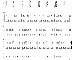 明日歌钢琴简谱-数字双手-王俊凯