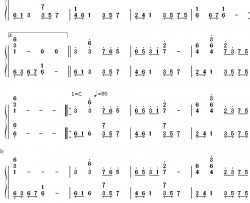 伤声钢琴简谱-数字双手-许嵩