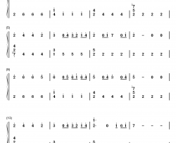 The Piano钢琴简谱-数字双手-猎豹移动公司