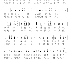 工农兵大步跨上运动场简谱