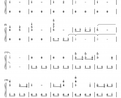 红星歌钢琴简谱-数字双手-傅庚辰