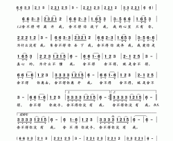舍不得简谱-董凤芝演唱-岭南印象制作曲谱