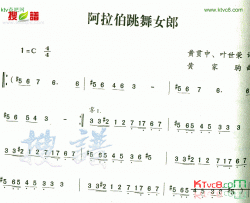 阿拉伯跳舞女郎简谱-黄家驹演唱