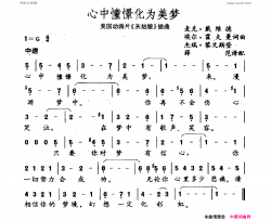 心中憧憬化为美梦美国动画片《灰姑娘》插曲简谱