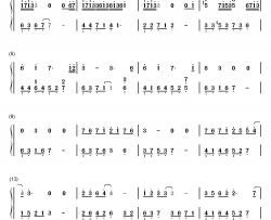 红颜旧钢琴简谱-数字双手-刘涛