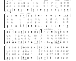 海燕献给张志新的歌简谱
