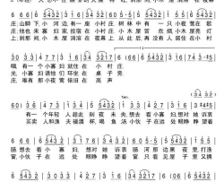 小村庄简谱-约瑟夫·科布松演唱