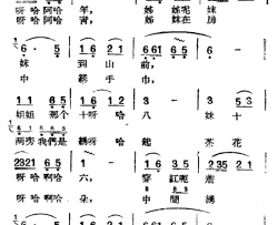 采茶简谱-云南花灯