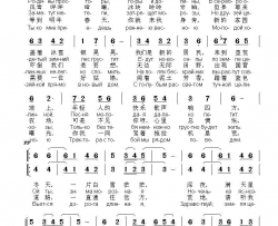 新居民来到荒地上Едут новоселы 中俄简谱简谱