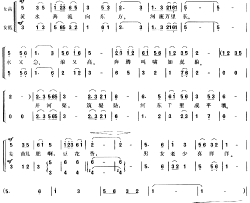 黄水谣《黄河大合唱》选曲简谱