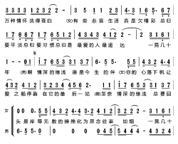 情深缘浅电视剧《我家的故事》片尾歌简谱-韩磊演唱-陈涛/张宏光词曲