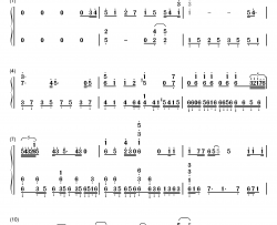 虹の空钢琴简谱-数字双手-FLOW