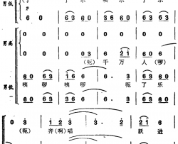 千万人唱跃进歌简谱