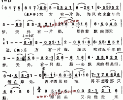 东方有一片海《北洋水师》主题歌简谱