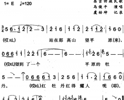 站在高山望平原简谱-昌吉回族民歌马俊平-