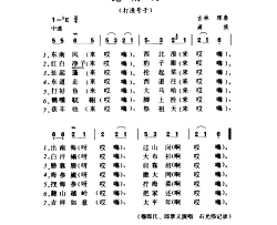 跑南海打渔号子简谱