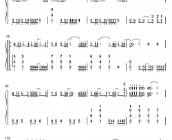 开始懂了钢琴简谱-数字双手-孙燕姿