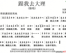 跟我去大理简谱