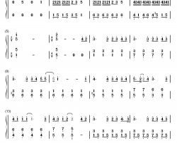 疯人愿钢琴简谱-数字双手-魏晨