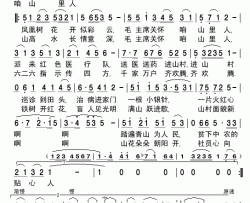 《战地新歌》毛主席关怀咱山里人-清晰简谱简谱