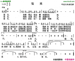 宝贝[印尼]简谱