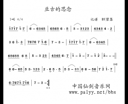 亘古的思念丝竹版简谱