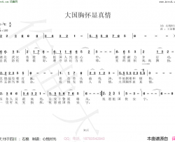 大国胸怀显真情简谱