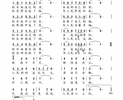 人民至上简谱-小弩演唱-小弩曲谱