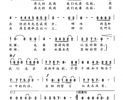 在风雨中远航电视剧《检察官》片尾曲简谱-喻越越演唱-闫涛/刘跃强词曲