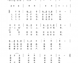 工矿安全之歌首届“生命之歌”全国安全歌曲大奖赛获奖作品简谱