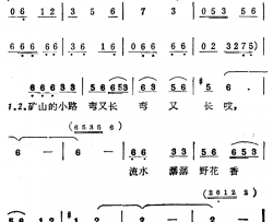 矿山的小路简谱-张枚同词/郭茂荣曲