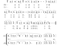 亲人送水情谊长长征途中 小歌剧-曲01简谱