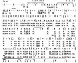 我的家乡洞庭湖简谱-王相周演唱-苏南、雨阳、雨阳/罗继南词曲
