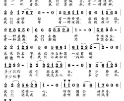 我们与共和国一起前进刘秦川等词夏晖曲我们与共和国一起前进刘秦川 等词 夏晖曲简谱